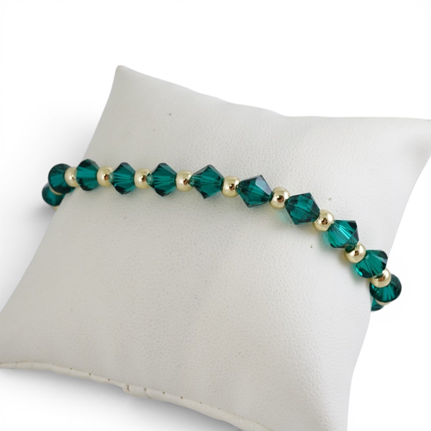 Green Crystal Stones Bracelet - Image 2