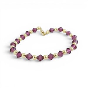 Dark Purple Crystal Stones Bracelet