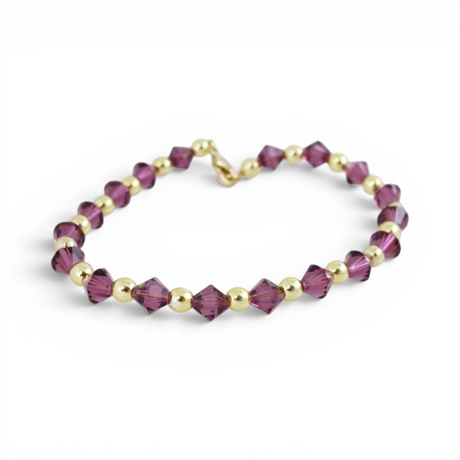 Dark Purple Crystal Stones Bracelet