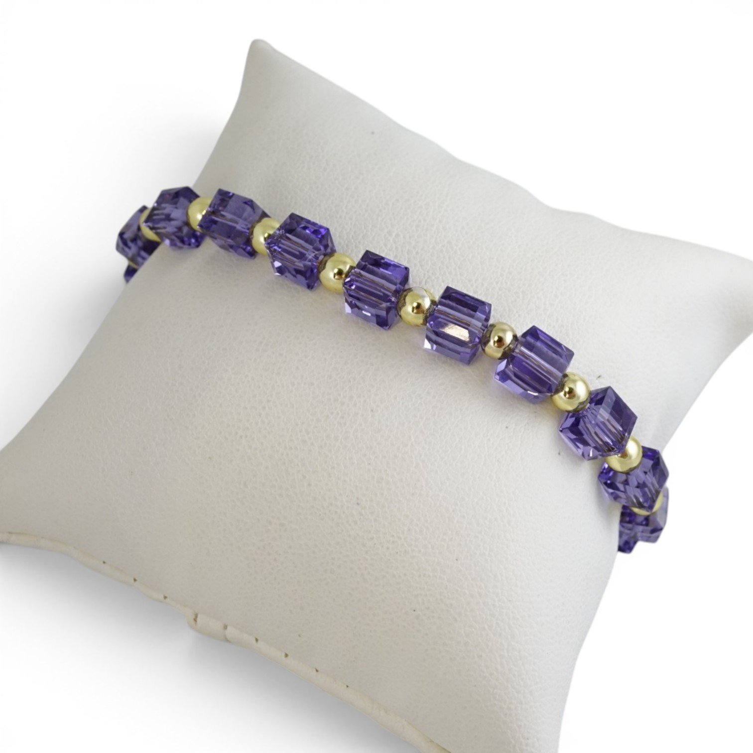 Purple Crystal Stones Bracelet - Image 2