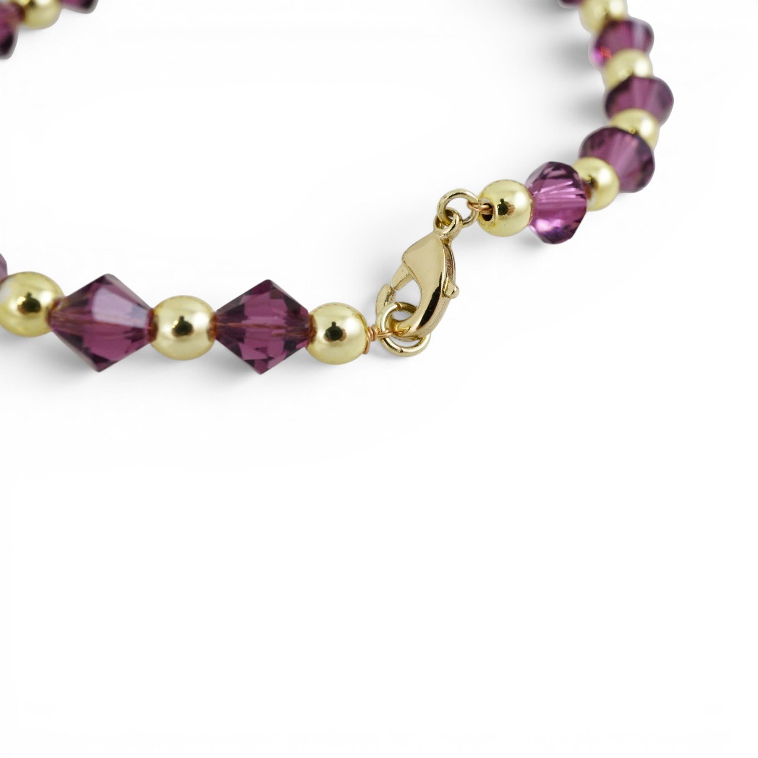 Dark Purple Crystal Stones Bracelet - Image 3