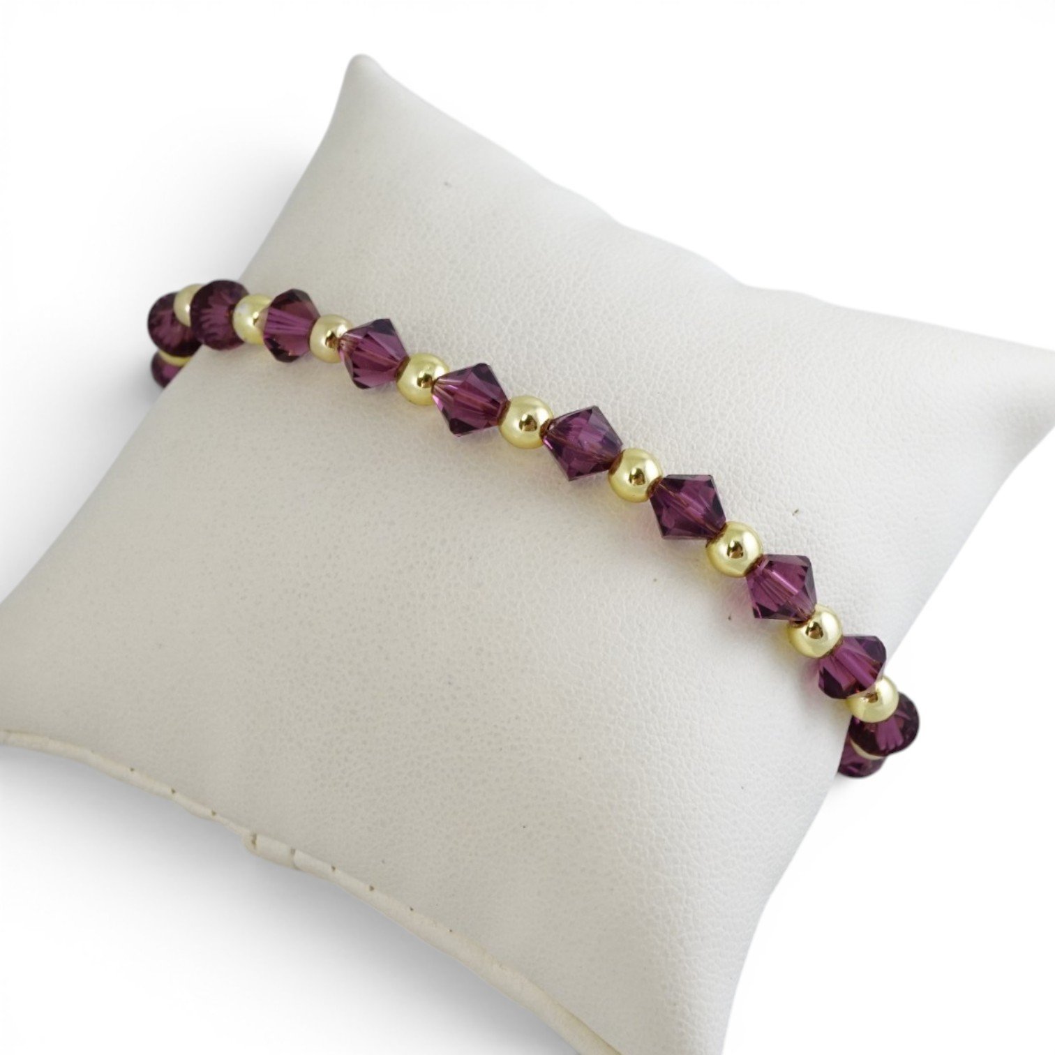 Dark Purple Crystal Stones Bracelet - Image 2