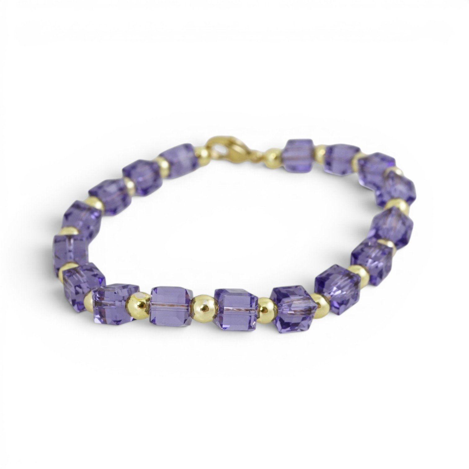 Purple Crystal Stones Bracelet